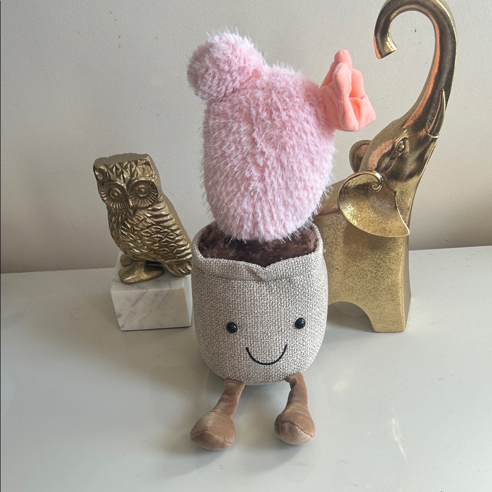 Plush Smiling pink cactus